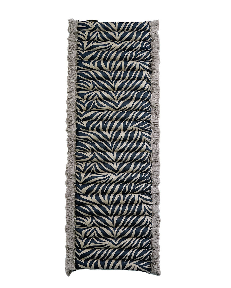 Bench Cushion Zebra With Beige Fringe
