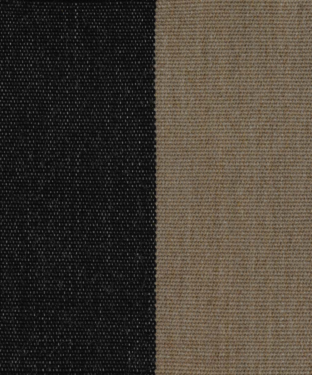 Striped Pillow 50x50 cm Black/Beige