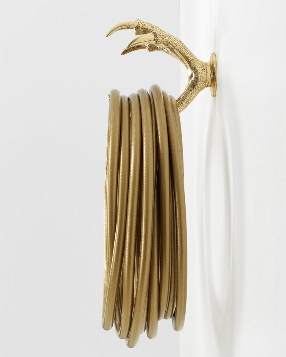 Gold wallmount claw and gold hose
