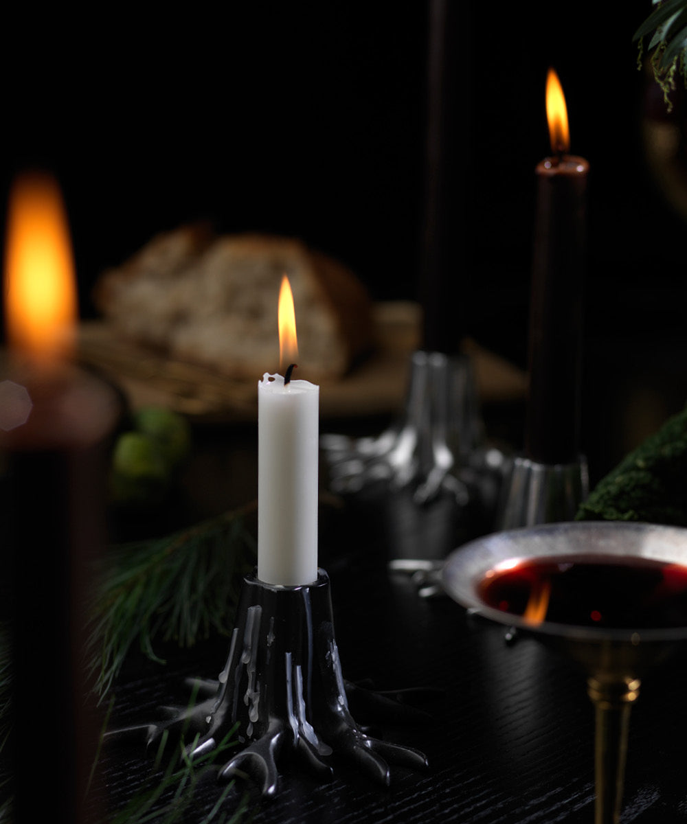 Candle Holder "Mini Root" - Black