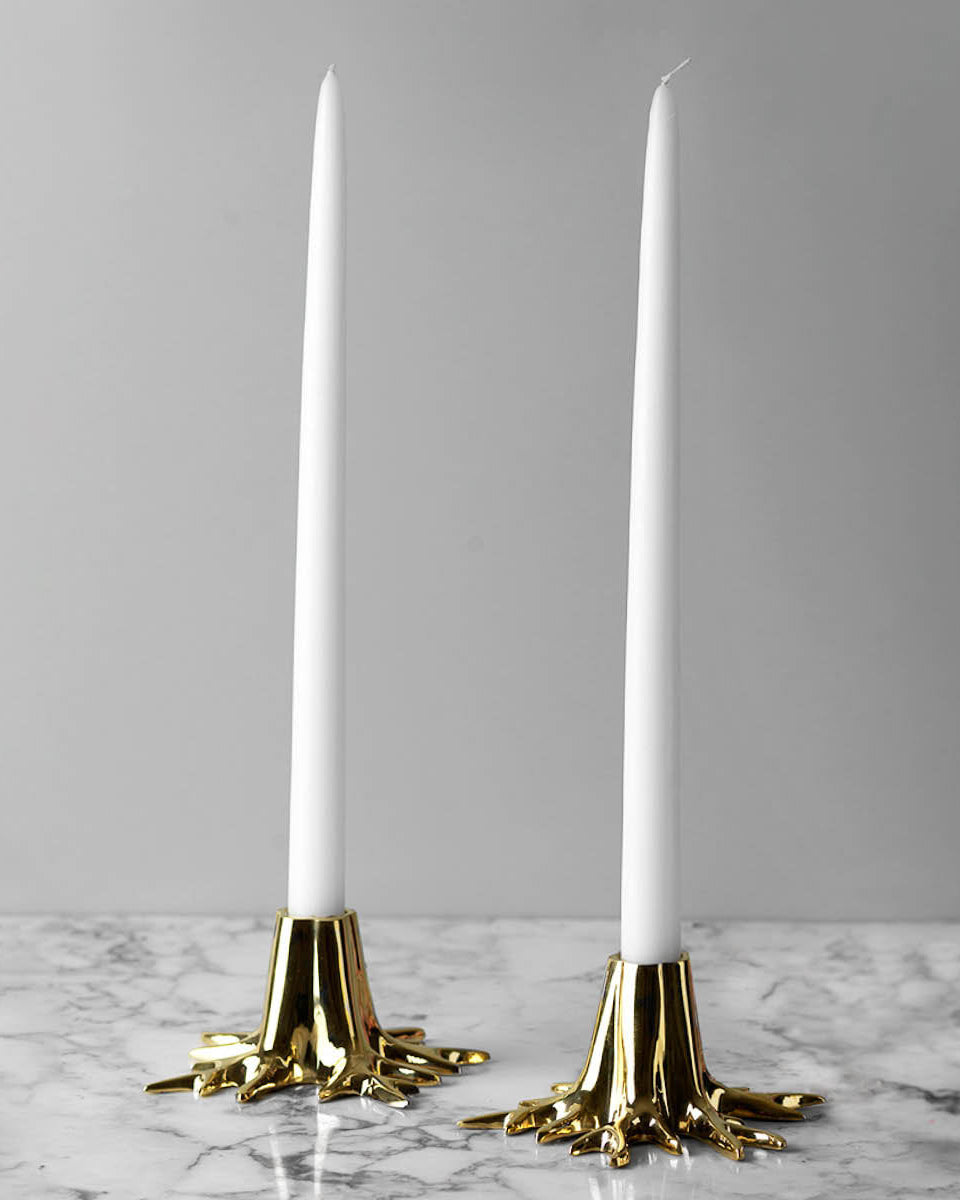 Candle Holder "Mini Root" Gold