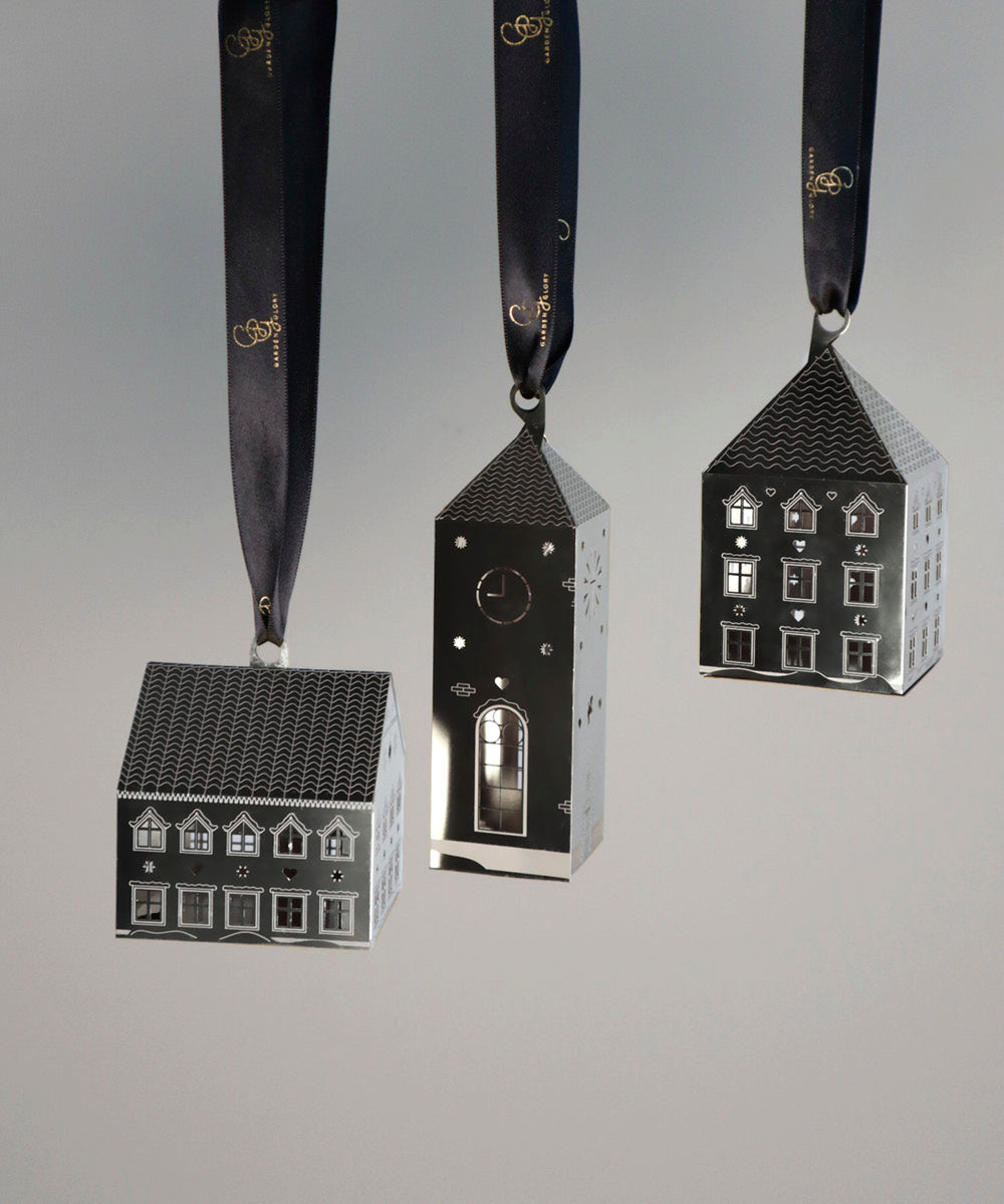 Lebkuchen Weihnachtshaus Ornament, Silber