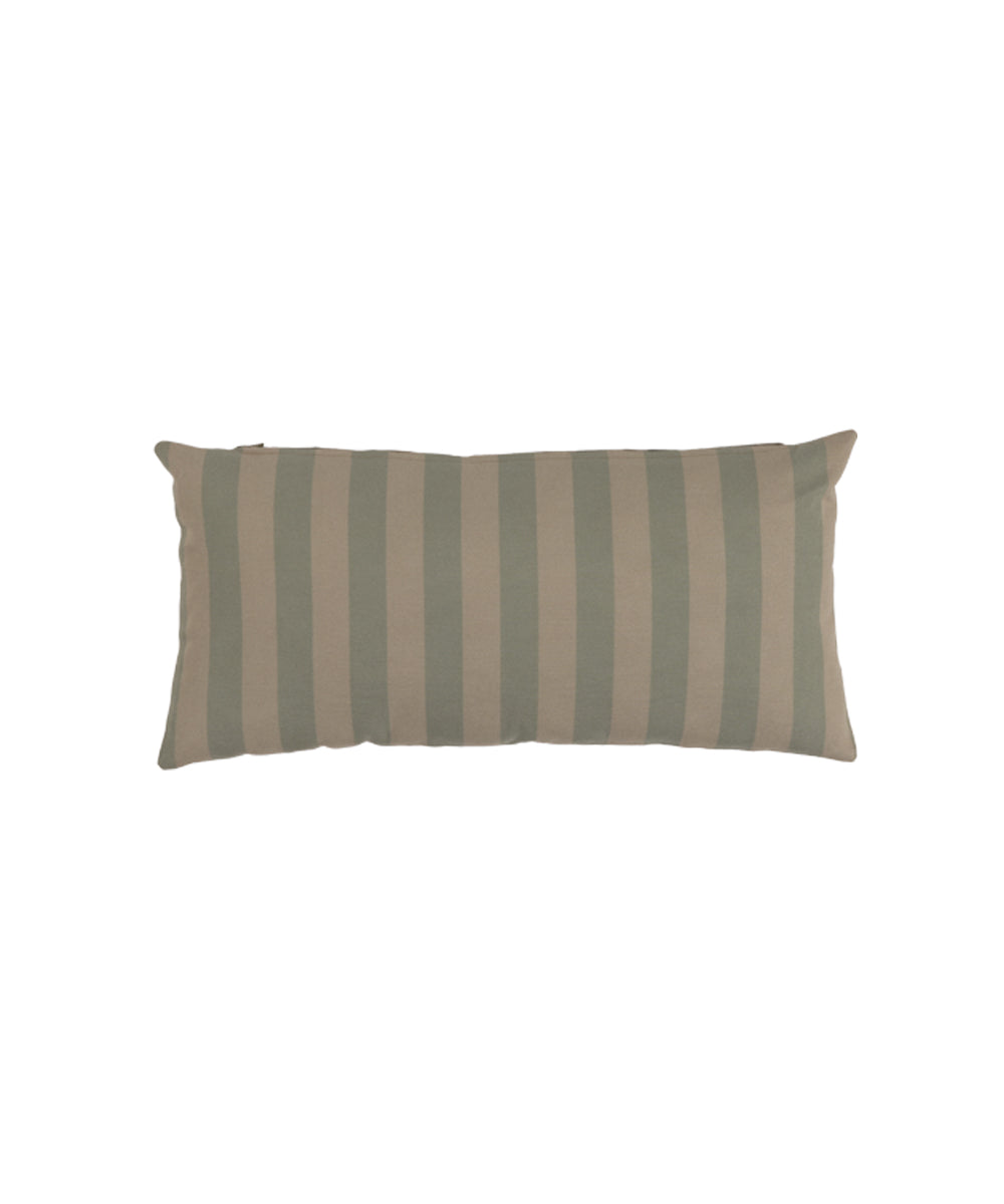 Striped Pillow 50x25 cm Eucalyptus/Beige