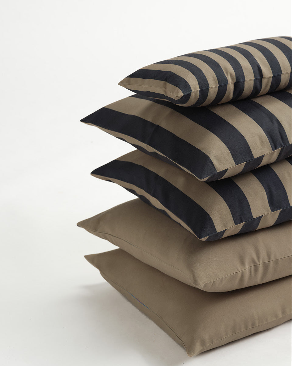 5er-Pack Kissen Schwarz/Seige