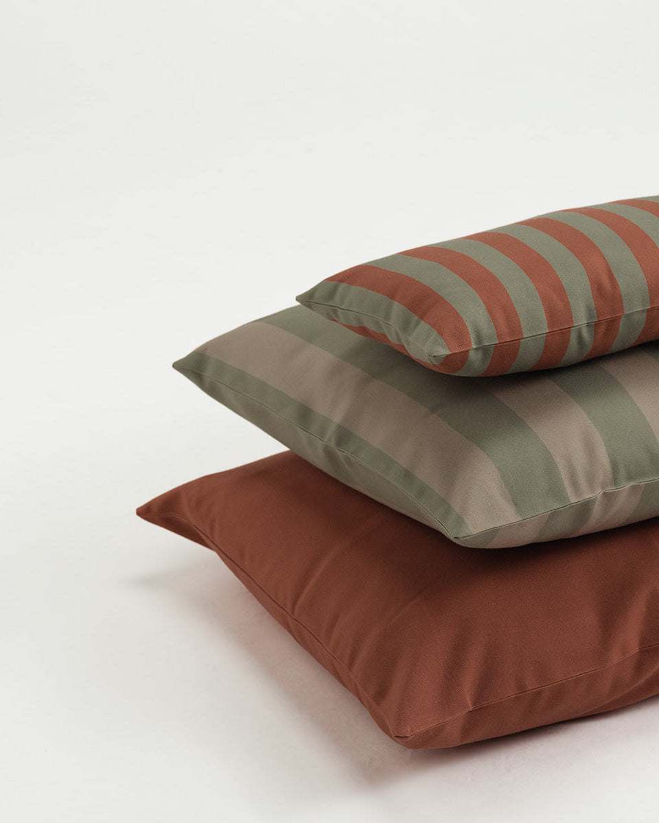 3er-Pack Kissen Eukalyptus/Beige/Terrakotta