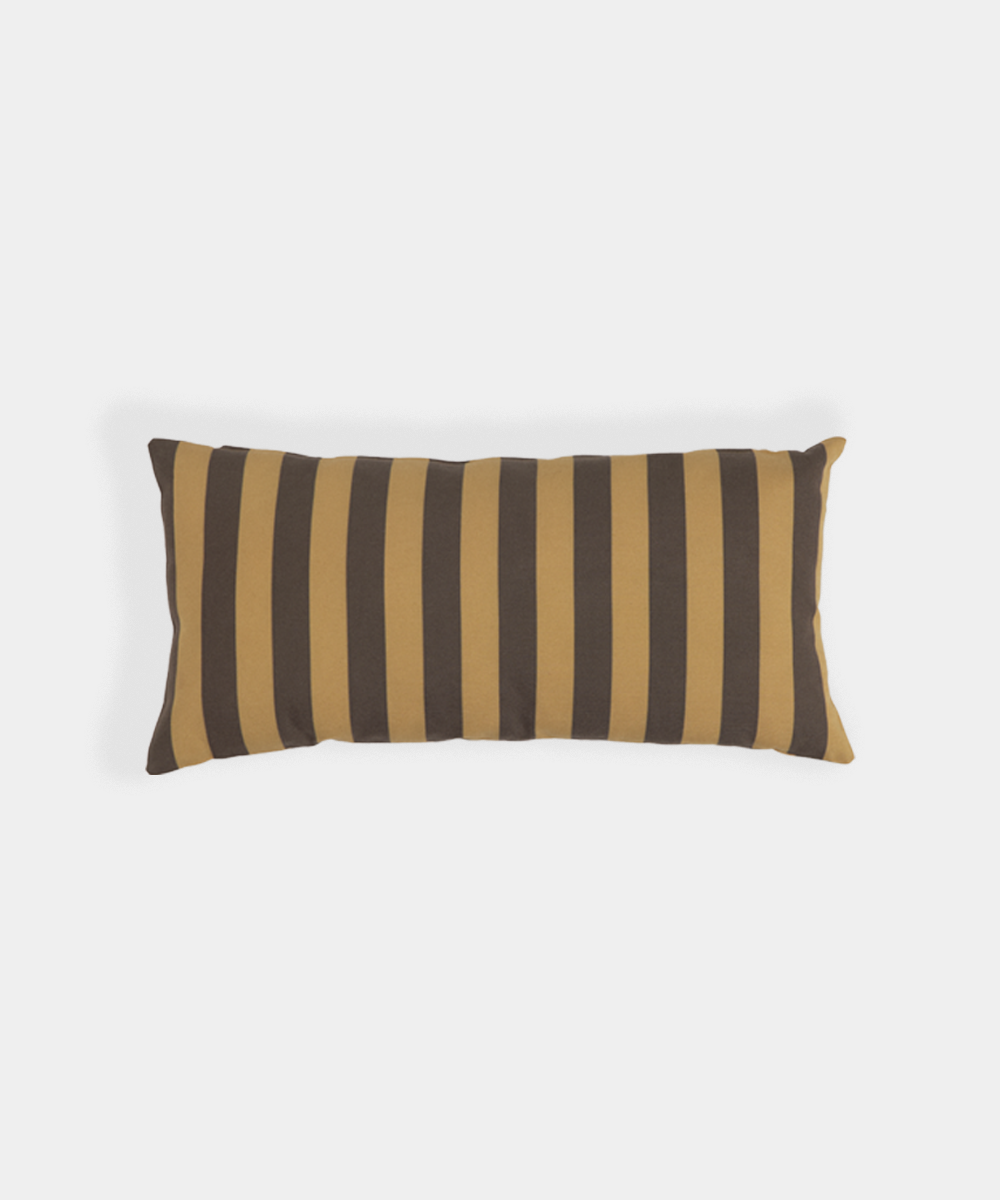 Gestreiftes Kissen 50x25 cm Safran/Braun