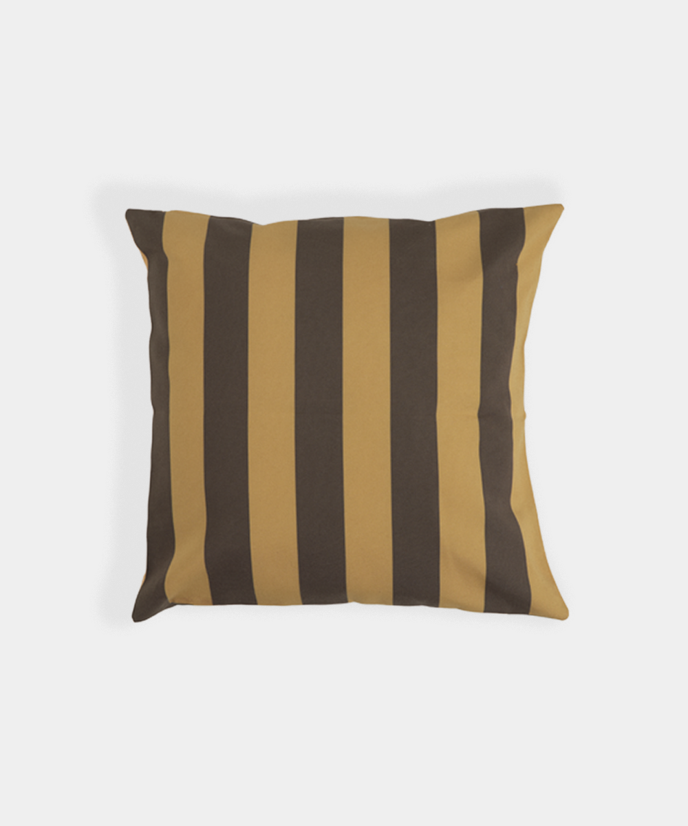 Gestreiftes Kissen 50x50 cm Safran/Braun