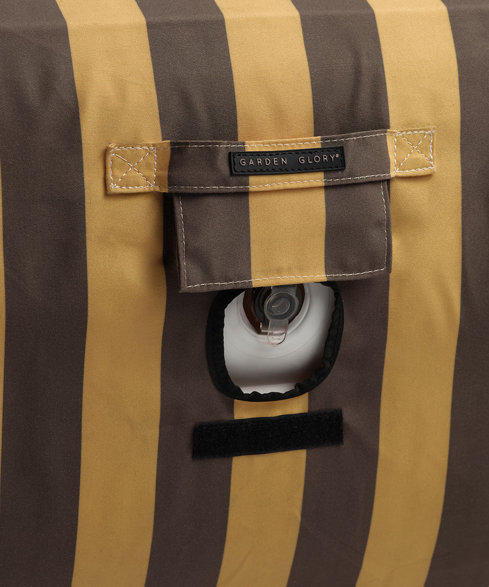 Flytende solseng med puter - Safran/Brun