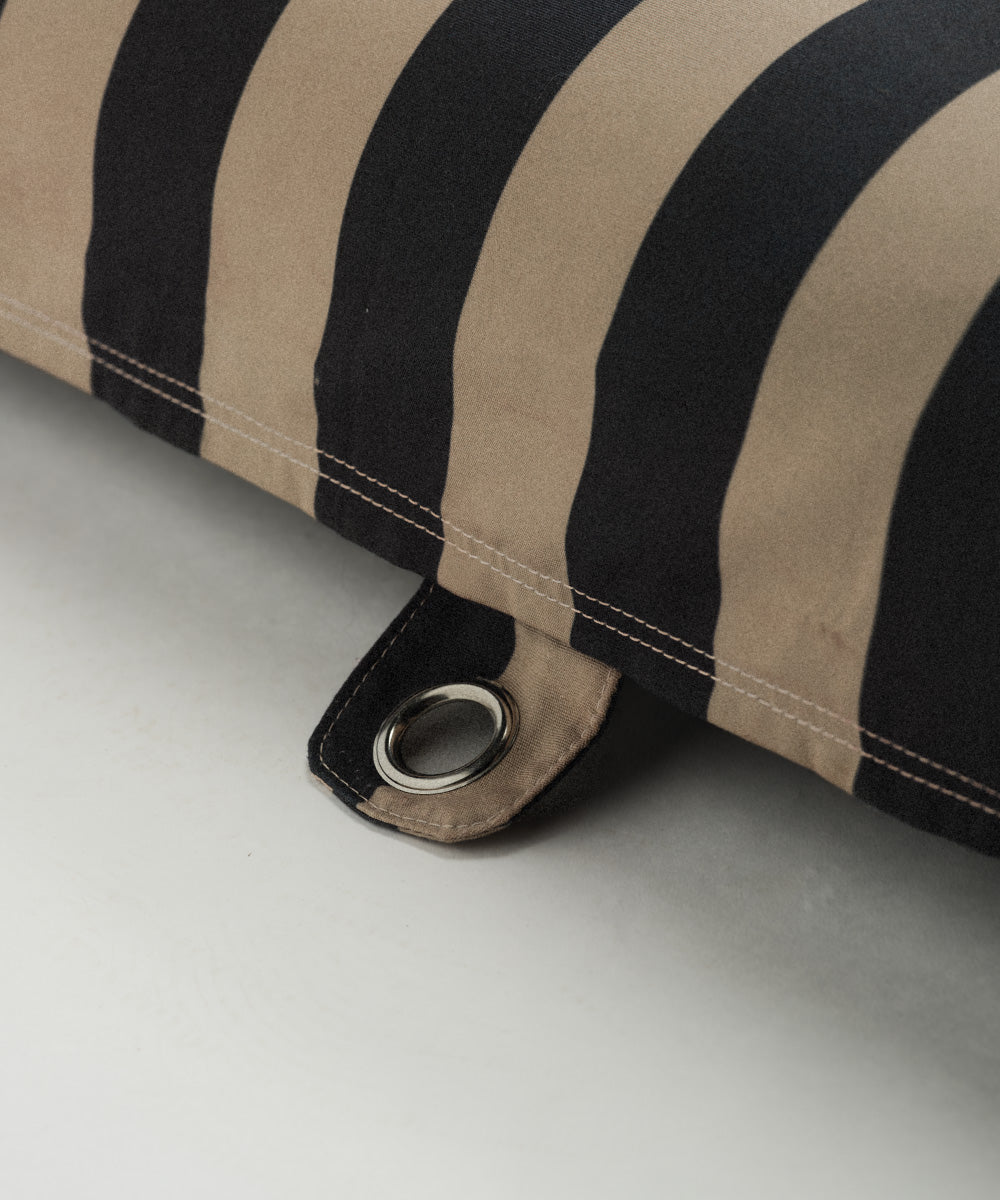 Bain de soleil flottant avec coussins - Beige/Noir