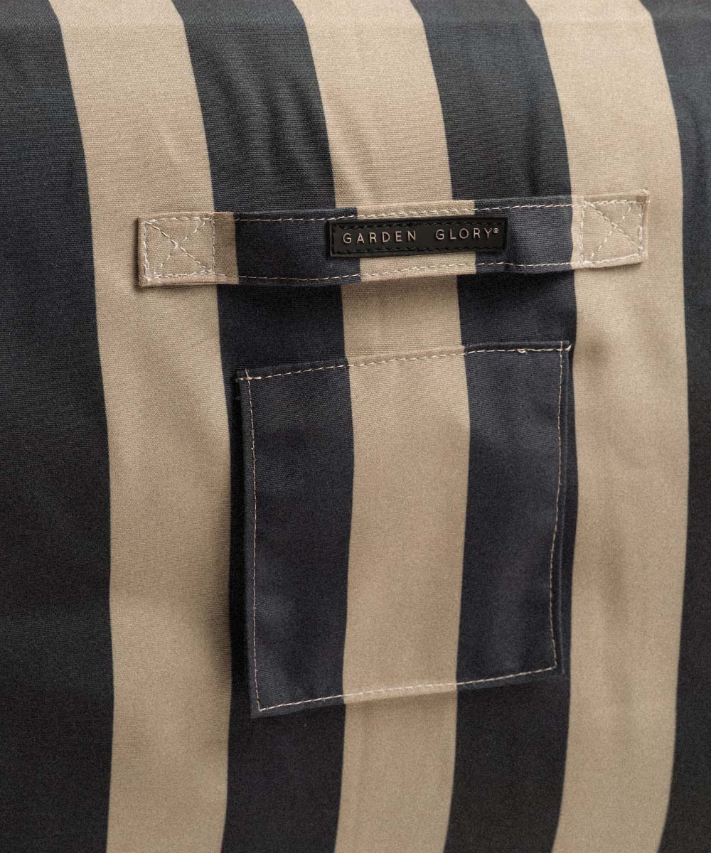 Bain de soleil flottant avec coussins - Beige/Noir