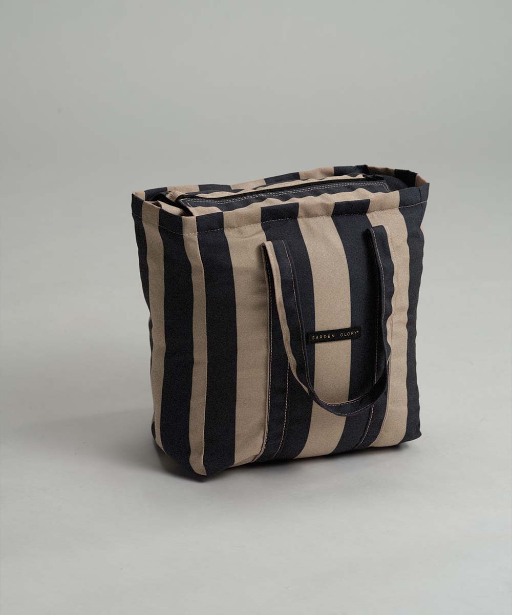 Bain de soleil flottant avec coussins - Beige/Noir