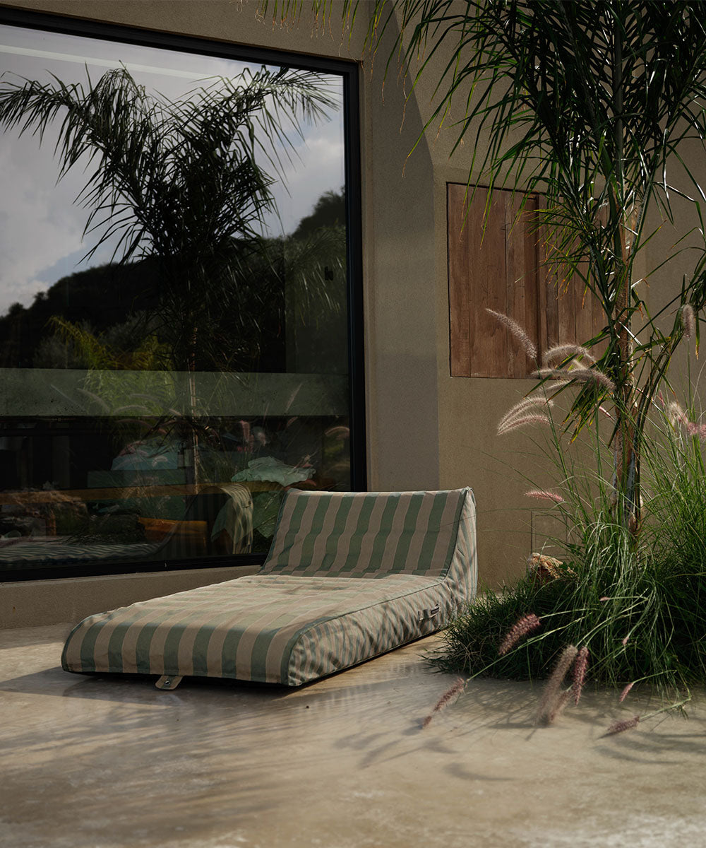 Inflatable Sun Lounger Eucalyptus/Beige