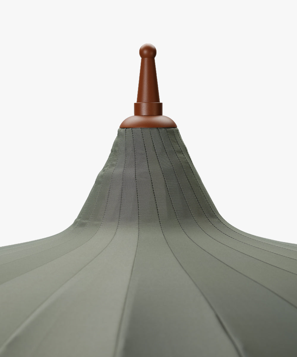 Garden Umbrella Eucalyptus - terracotta fringe