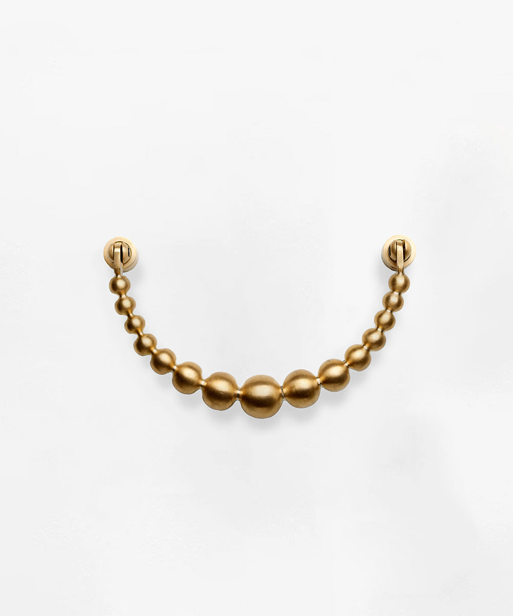 Pearl Ribbon Door Knocker Brushed Brass