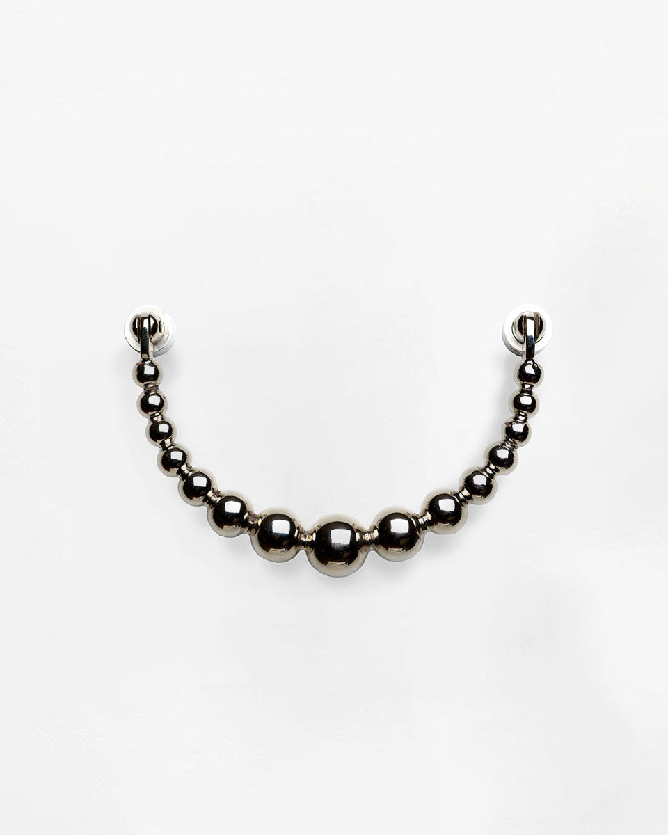 Pearl Ribbon Door Knocker Silver