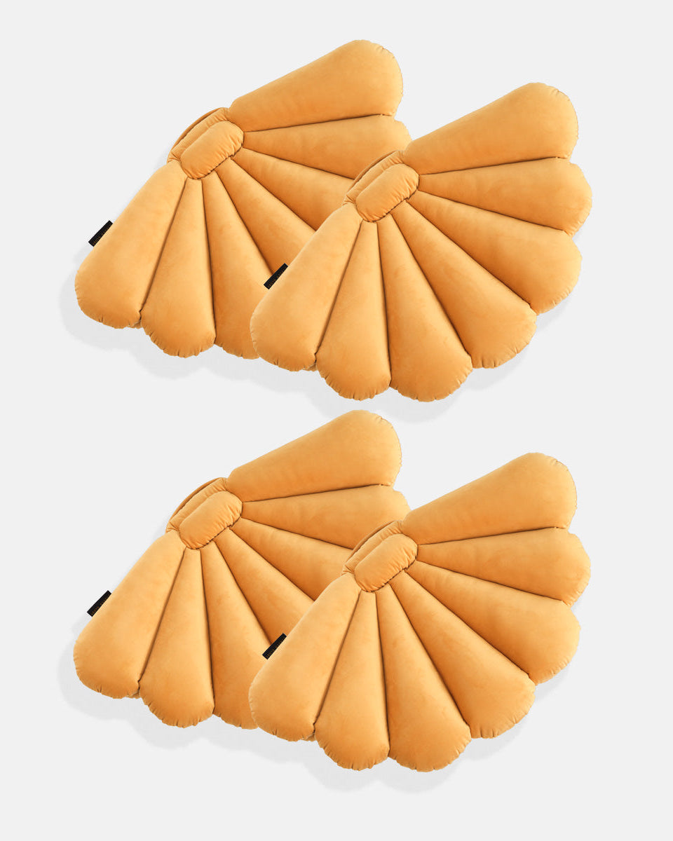 Shell Cushion Saffron Yellow 4-pack-1