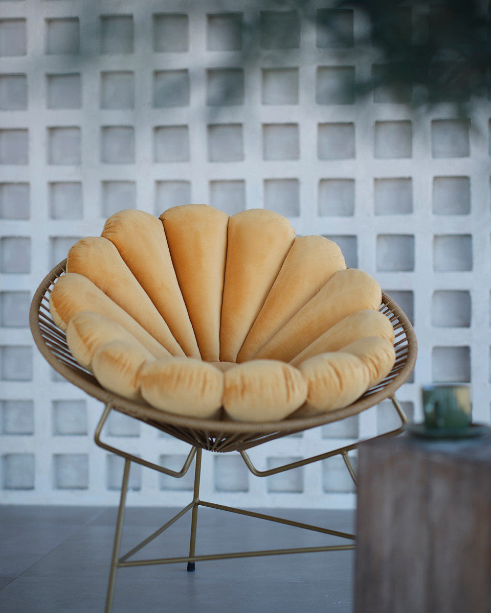 Shell Cushion Saffron Yellow 4-pack-2