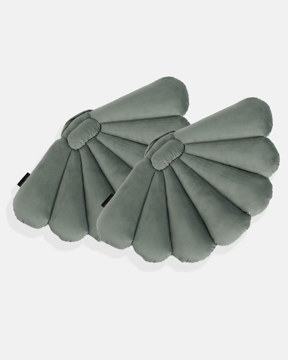 Shell cushion 2-pack Eucalyptus-1