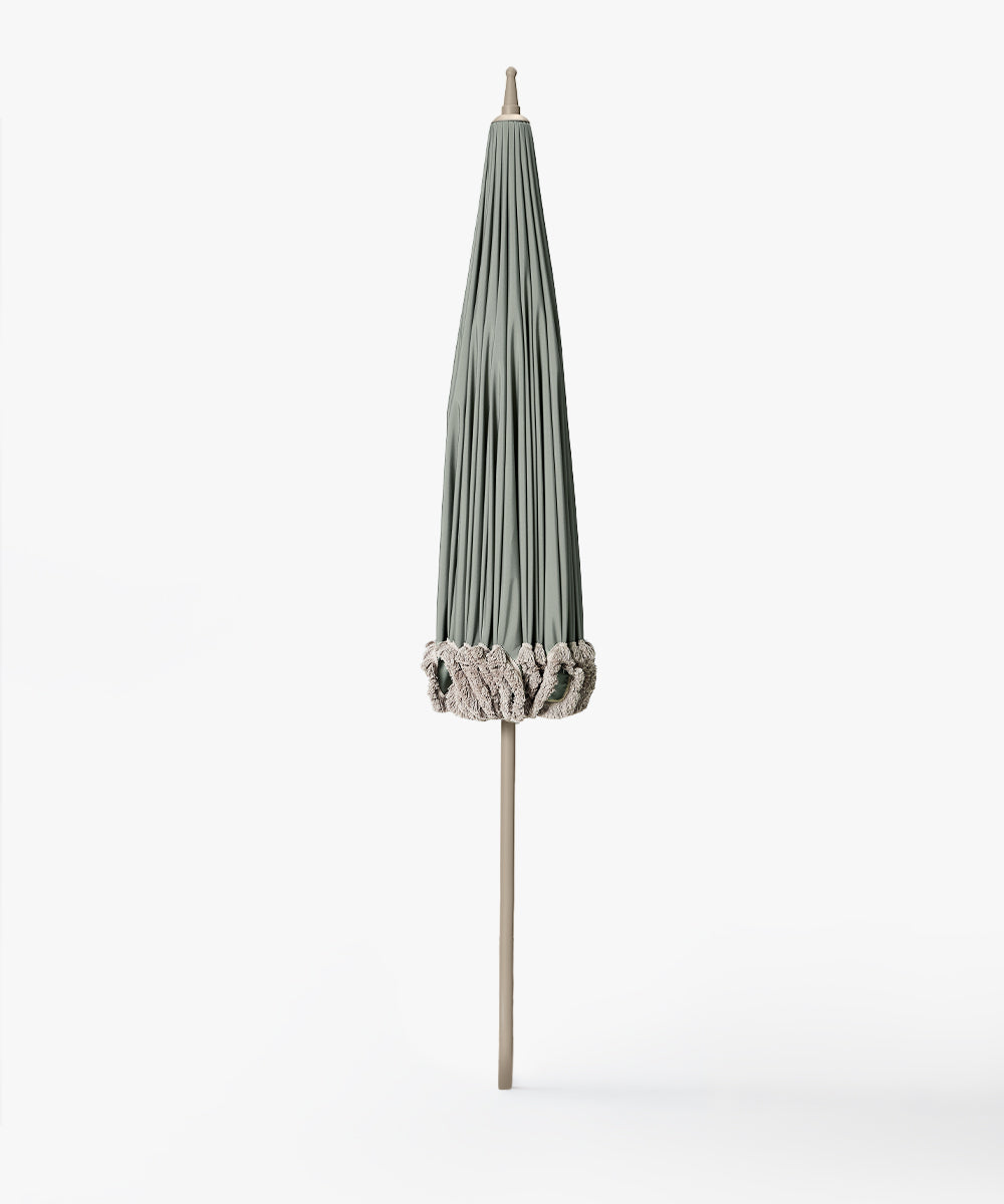 Garden Umbrella with fringe - green-4