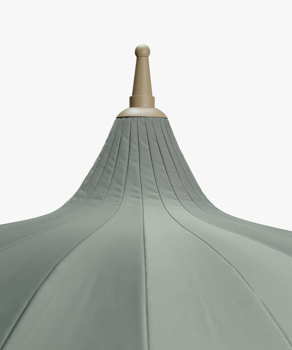 Garden Umbrella with fringe - green-3