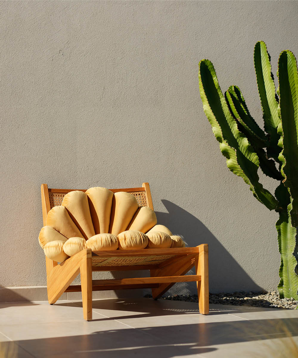 Shell Cushion Saffron Yellow-5