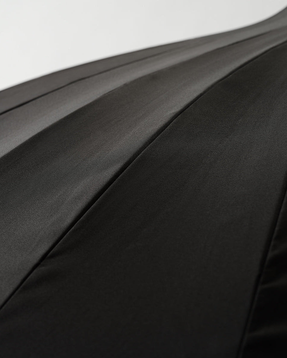 Garden Umbrella with fringe - black-5