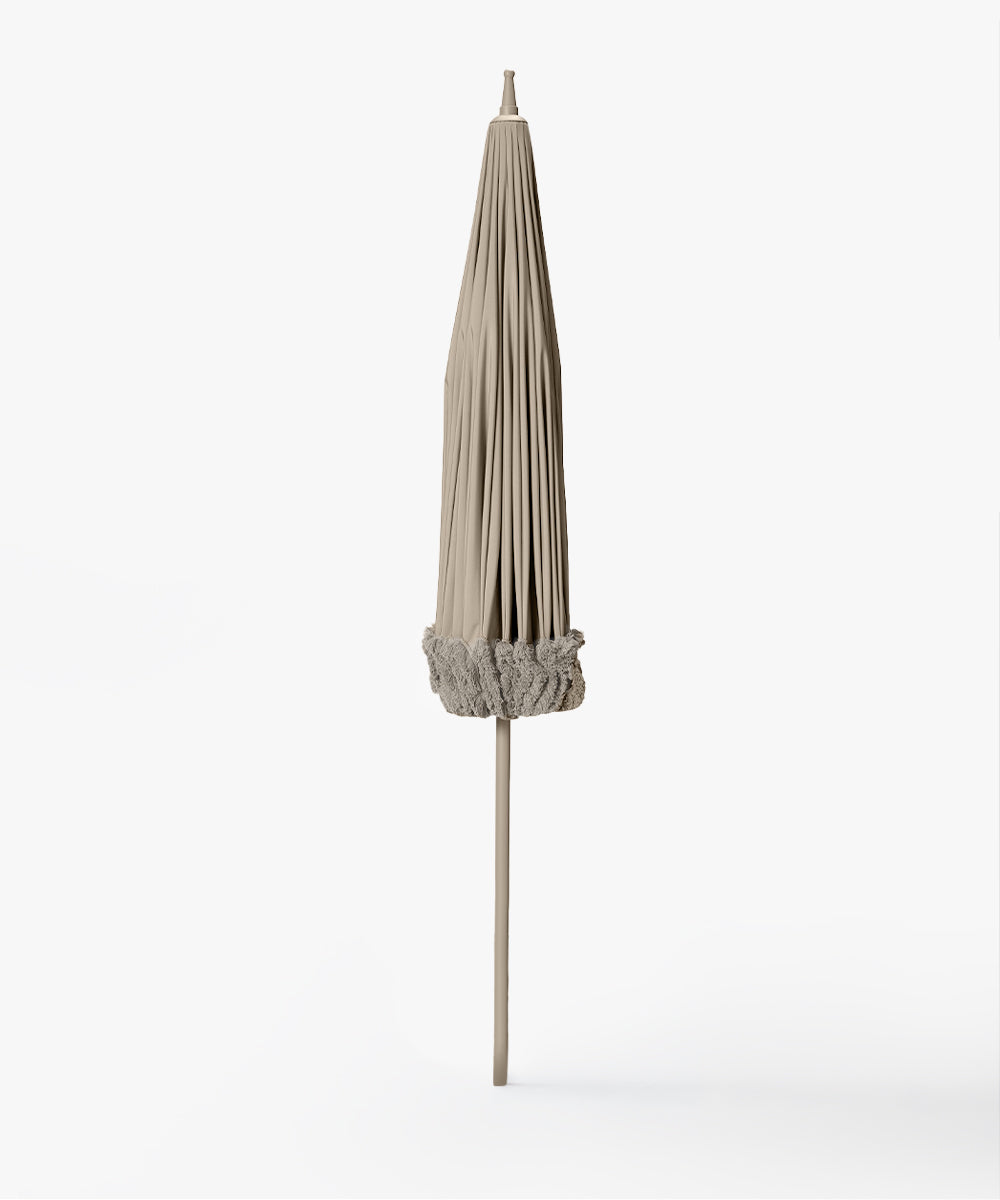 Garden Umbrella with fringe - Beige-4