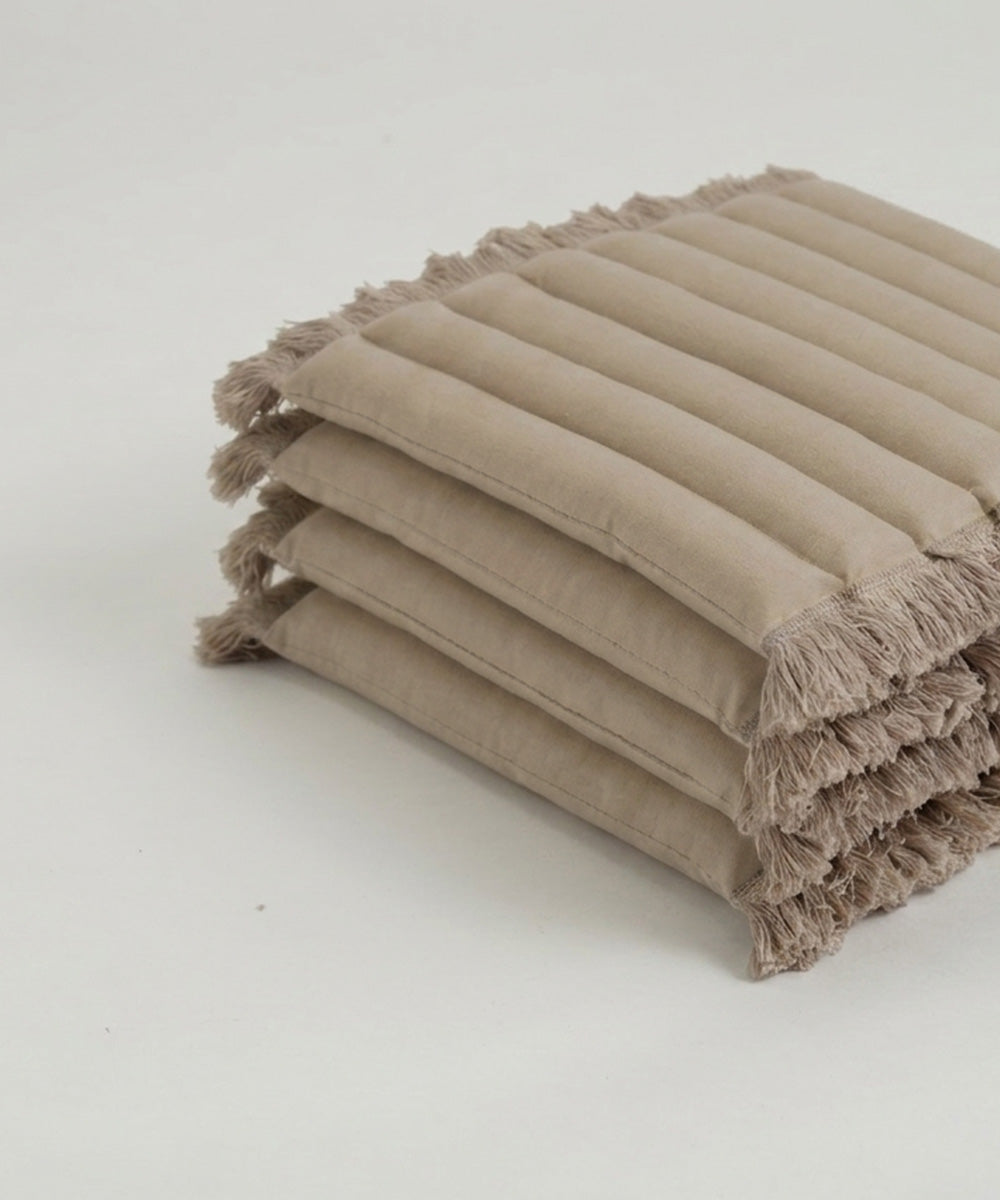 4-pack Seat Cushion – Fringe Beige