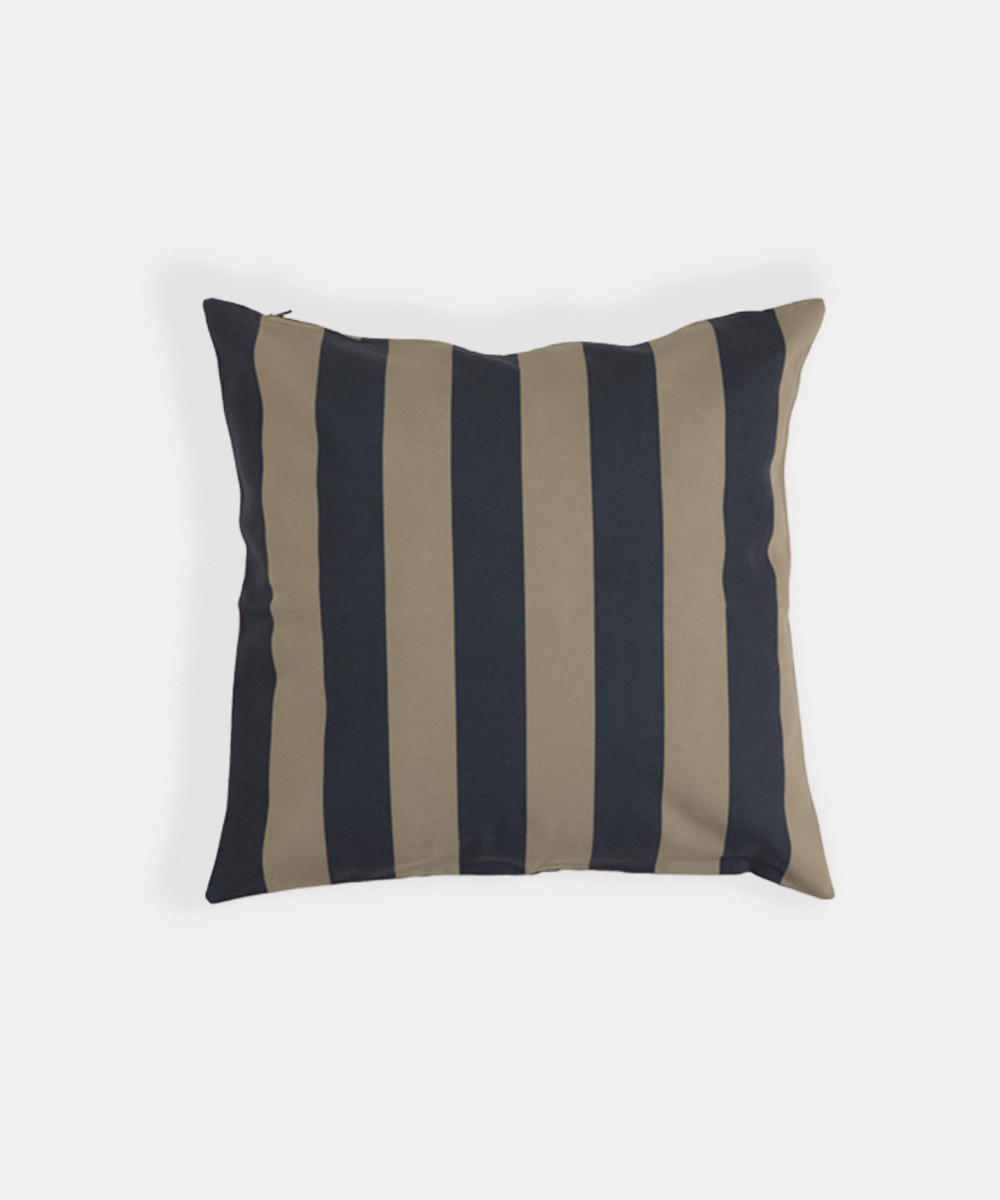 Striped Pillow 50x50 cm Black/Beige