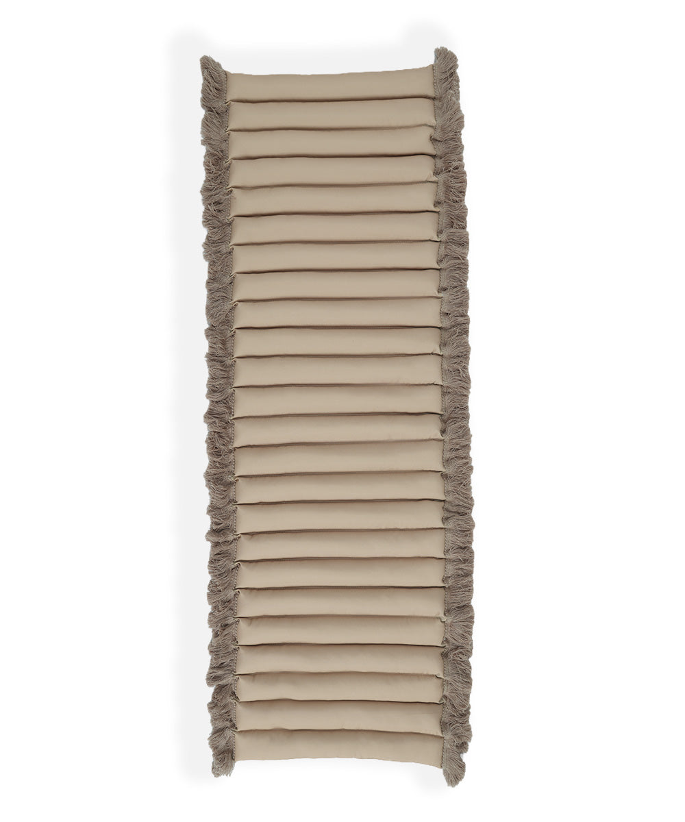 Bench cushion beige – beige fringe