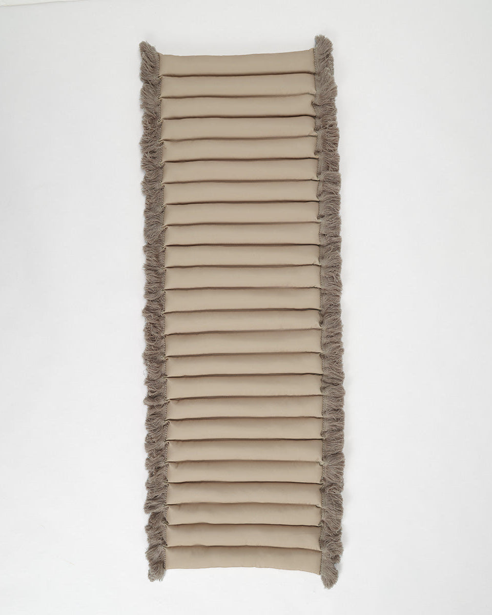 Bankkissen Beige Mit Fransen