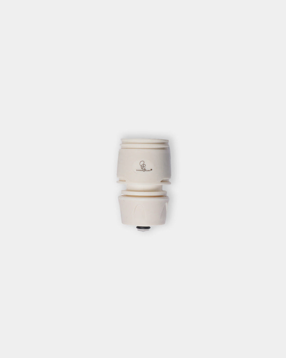 Hose Connector With Water Stop, White Snake