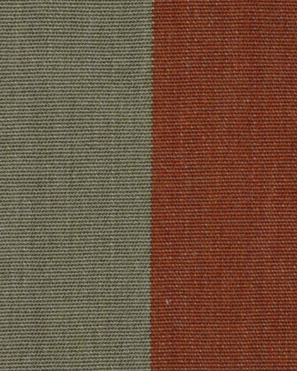 Stripet Pute 50x50 cm Eucalyptus/Terrakotta
