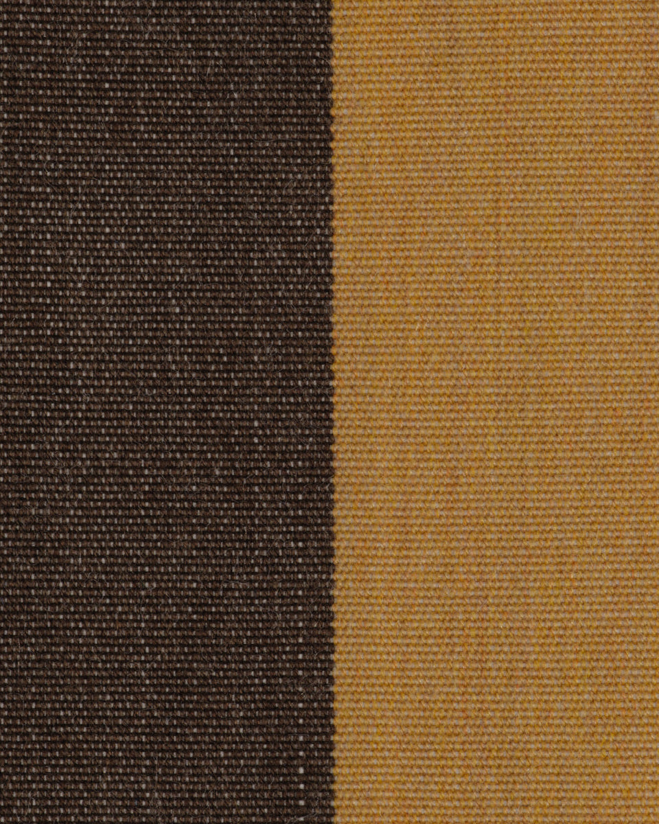 Stripet Pute 50x50 cm Safran/Brun
