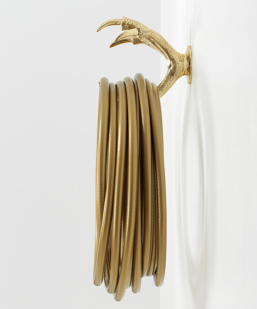 Gold wallmount claw and gold hose