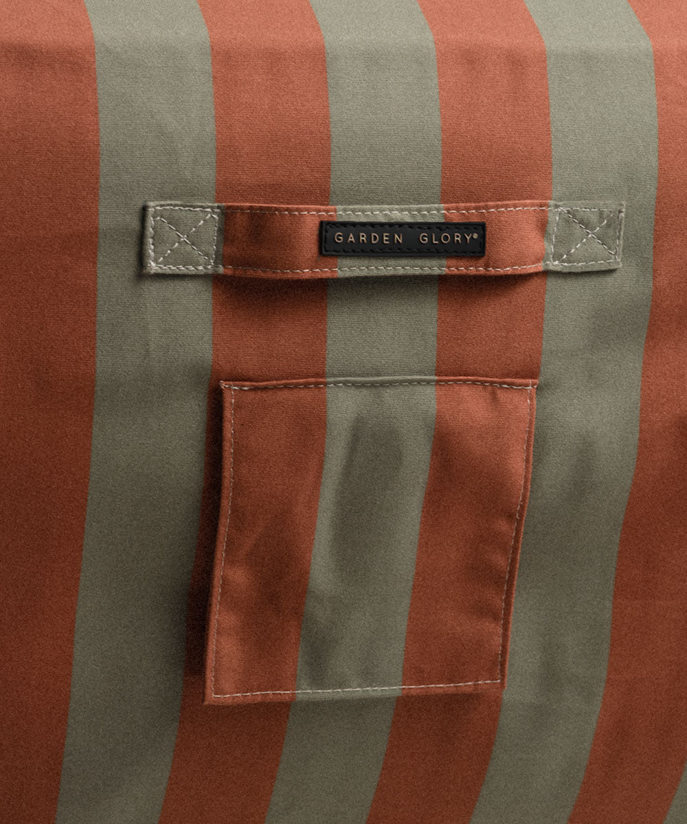 Inflatable Sun Lounger with pillows - Eucalyptus/Terracotta