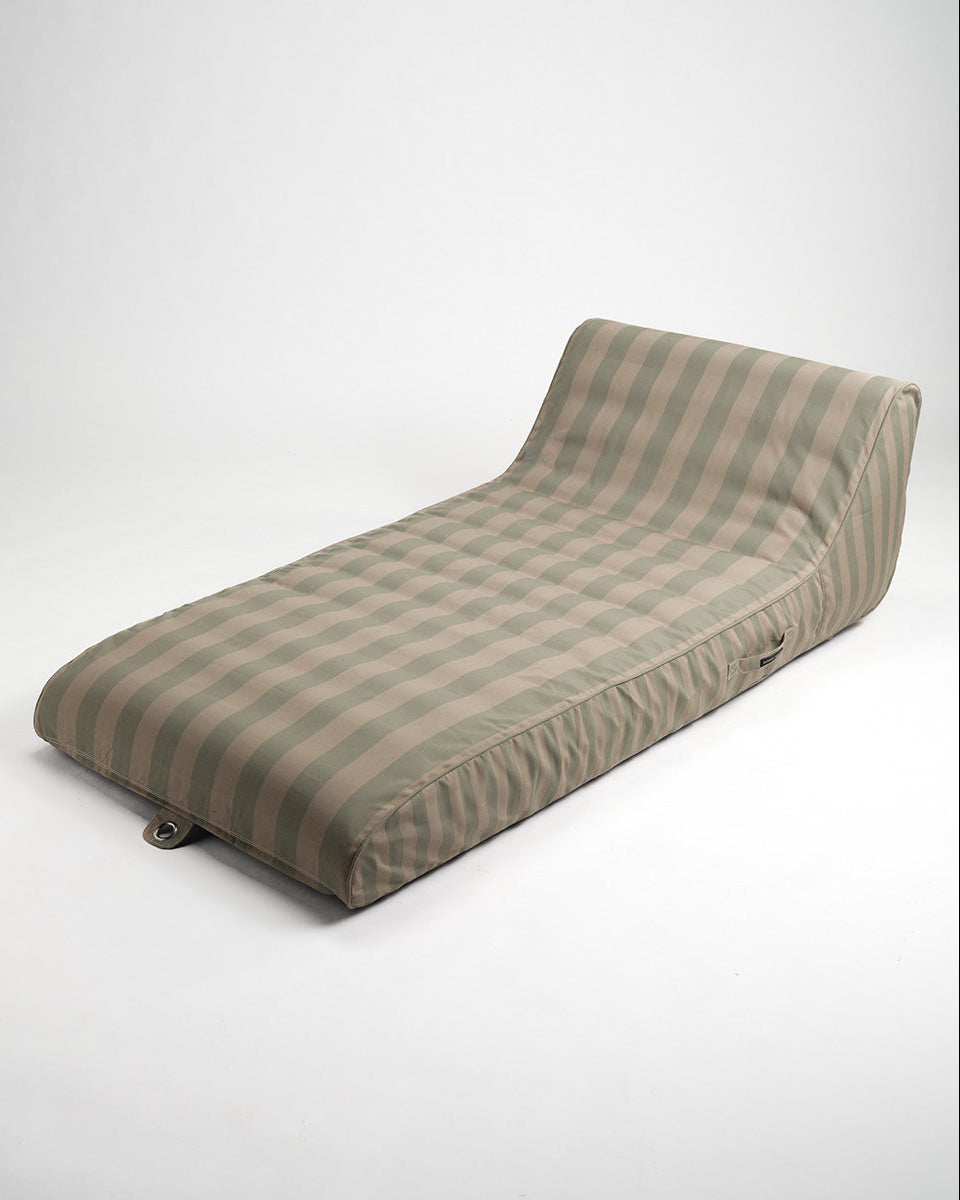Striped dun lounge on a white background