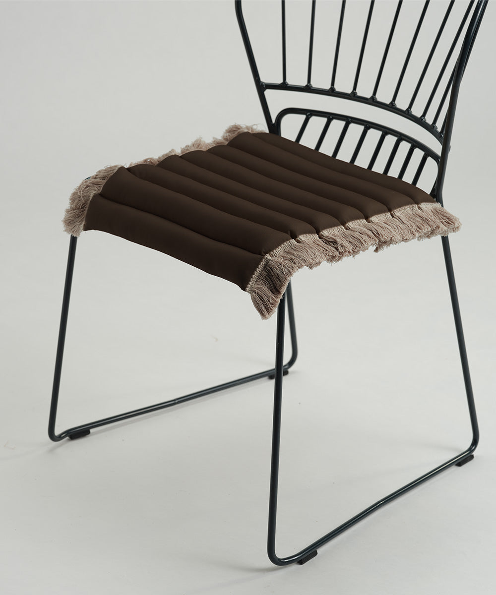 Seat cushion brown – Beige fringe