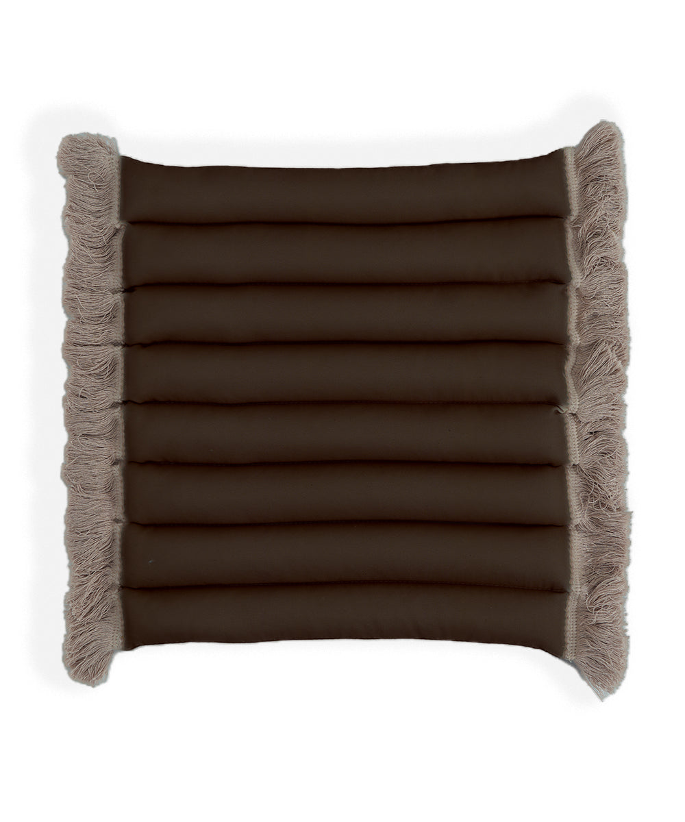 Seat cushion brown – Beige fringe
