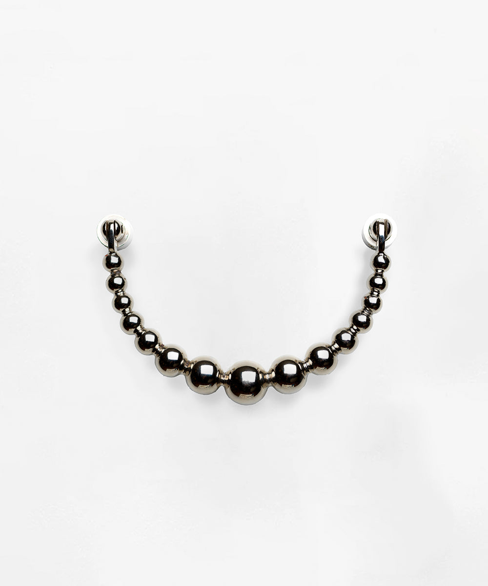 Pearl Ribbon Door Knocker Silver