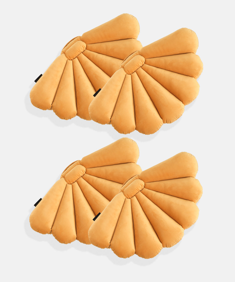 Shell Cushion Saffron Yellow 4-pack-1