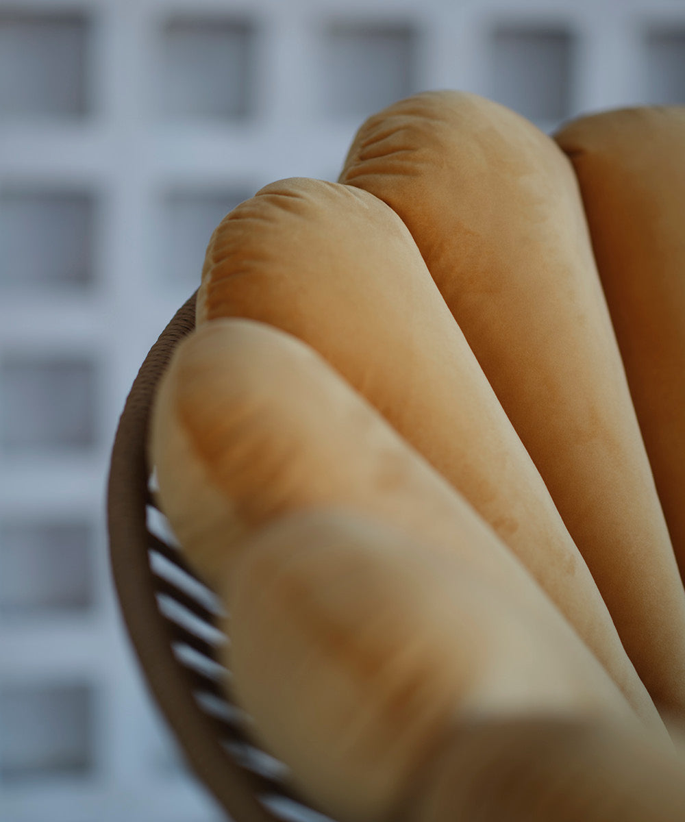 Shell Cushion Saffron Yellow 4-pack-3