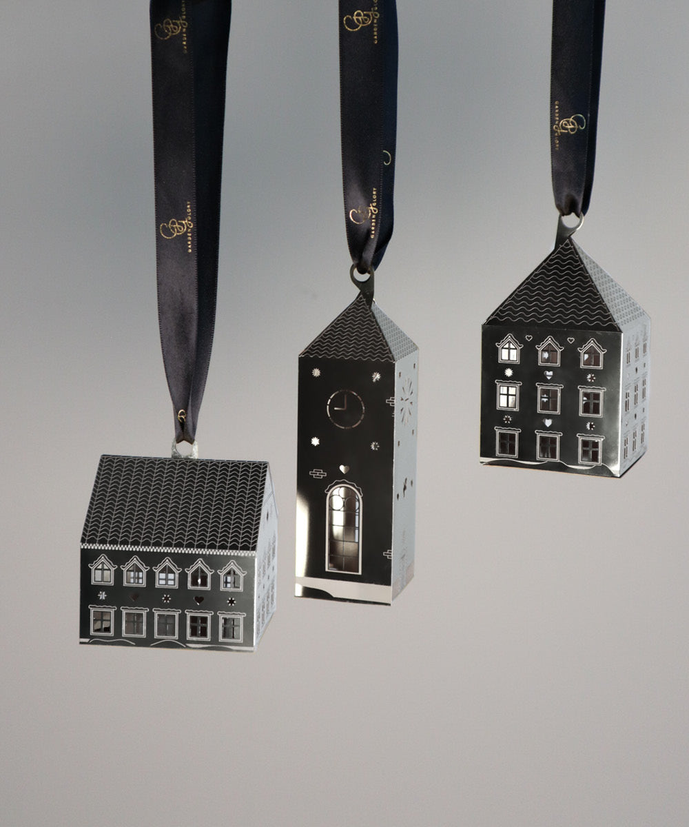 Gingerbread Ornaments 3-pack silver-3