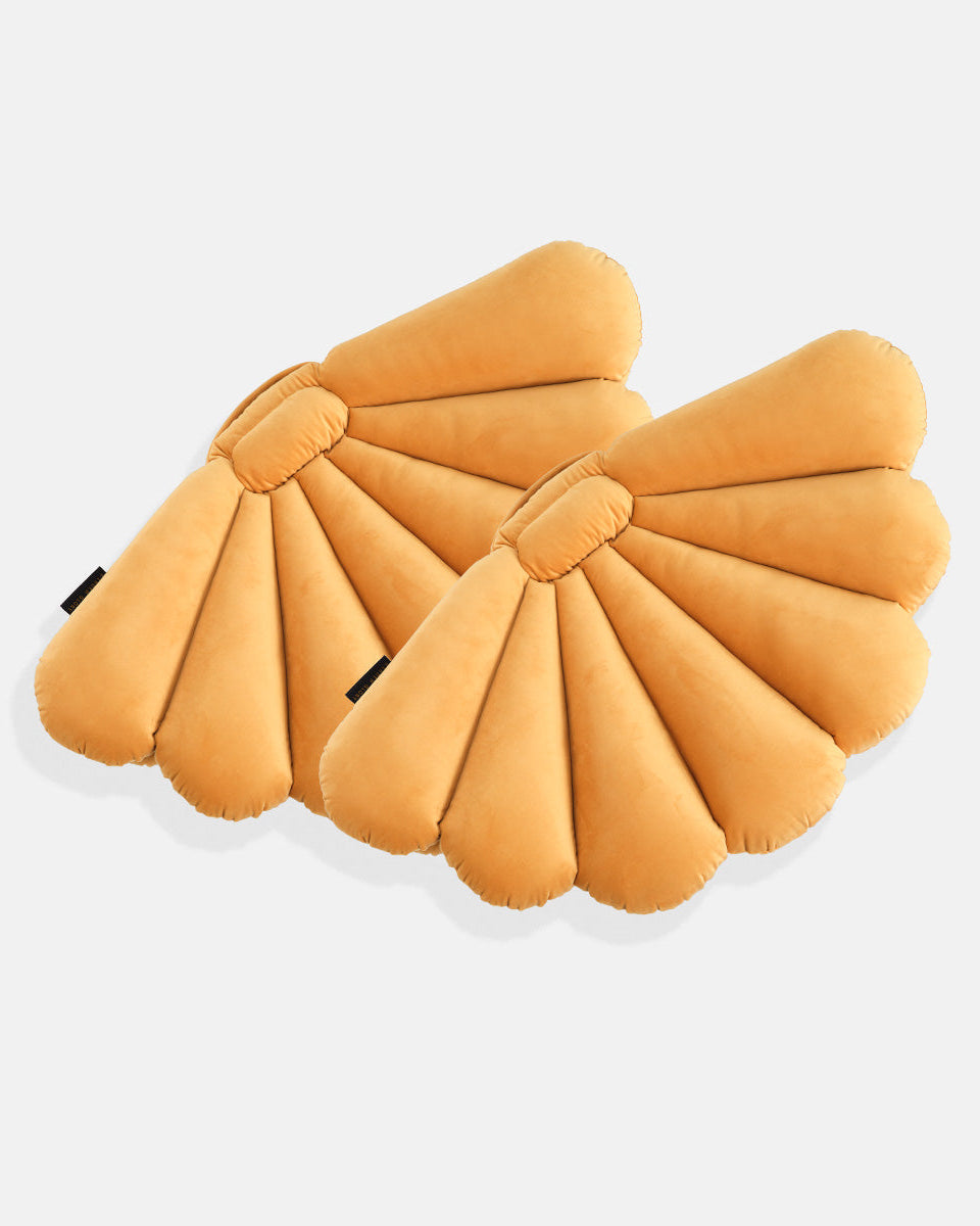 Shell Cushion Saffron Yellow 2-pack-1
