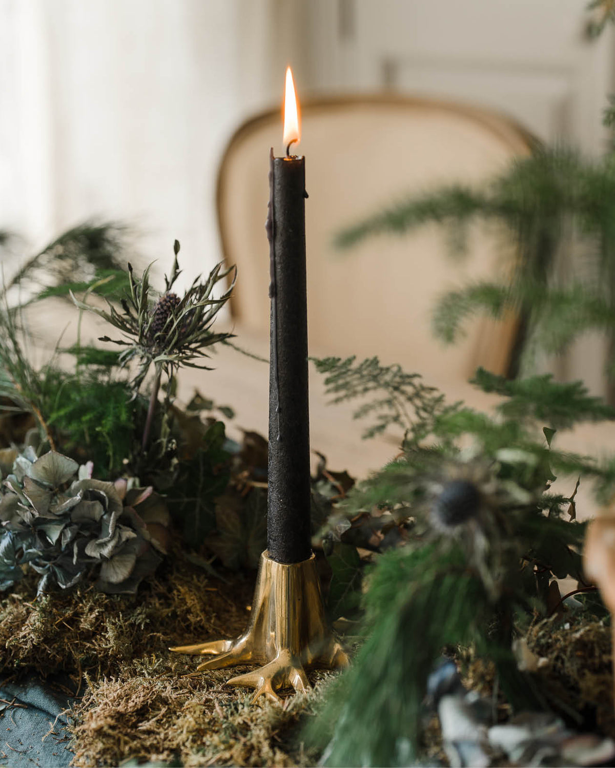 Candle Holder "Mini Root" - Gold-3