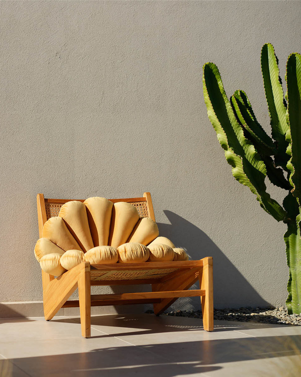 Shell Cushion Saffron Yellow-5