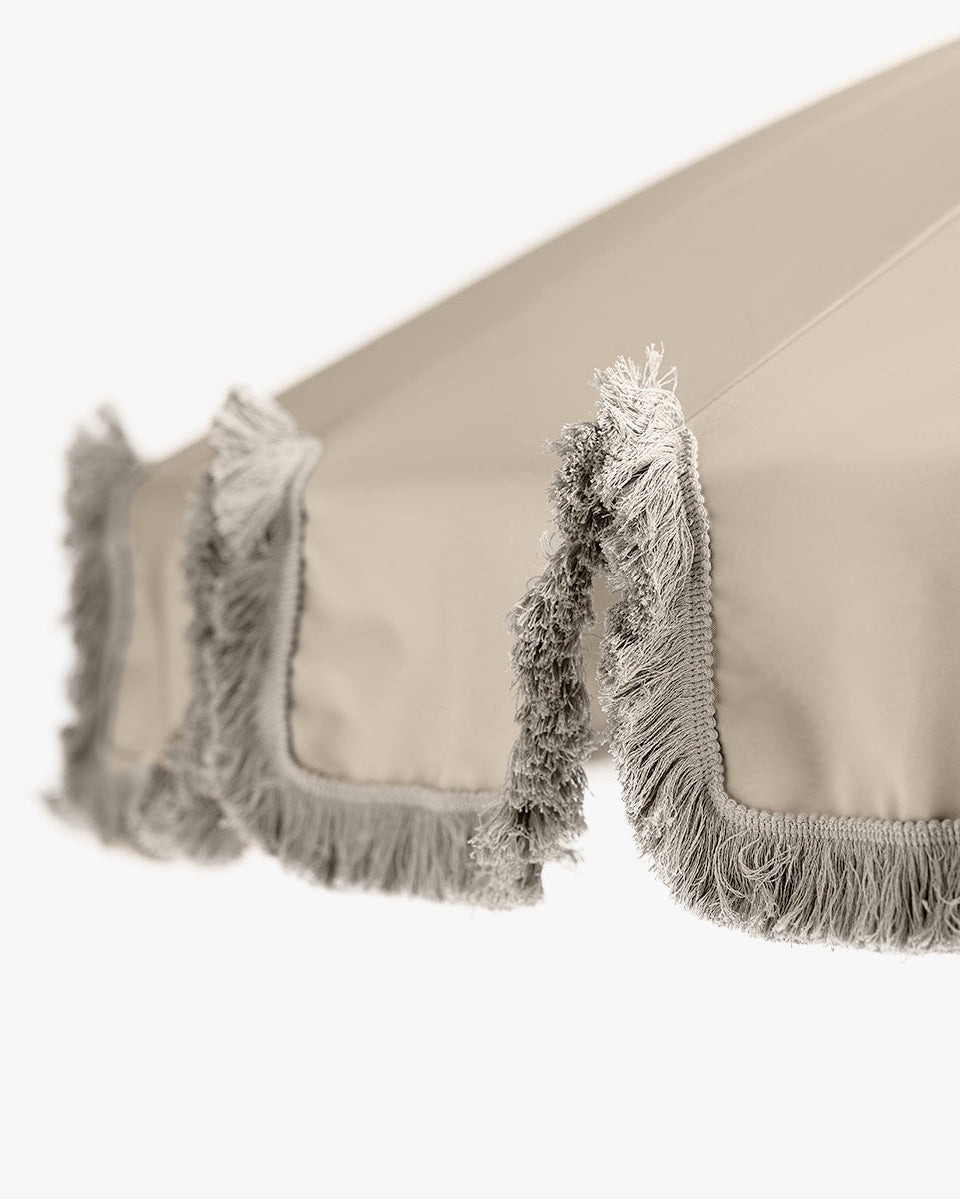 Garden Umbrella with fringe - Beige-2
