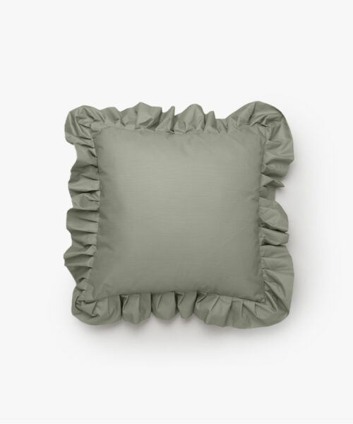 Outdoor Pillow Ruffle Green-1